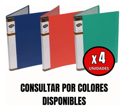 Rideo Classic Color A4 Folder with Sleeves X 20 Sleeves X 4u 1