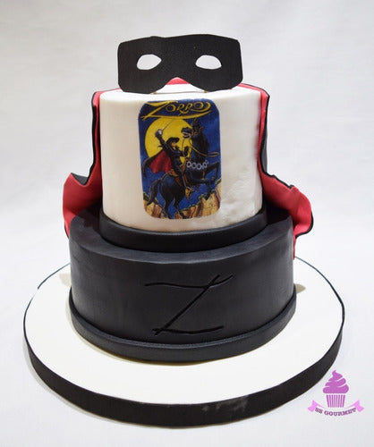 Torta El Zorro - Capa Antifaz - Tematicas Cumpleaños Eventos 0