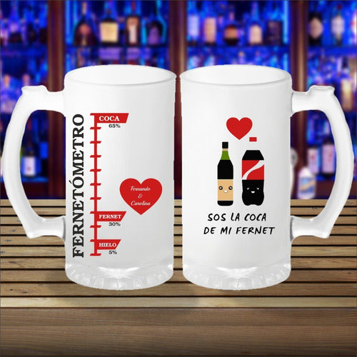 Pim Pum Pam Customizable Fernet Glass for Couples 0