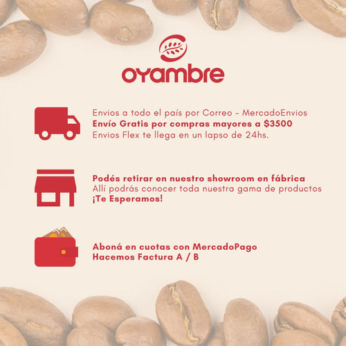 Café Oyambre Café Tostado Estilo Italiano X 1kg En Grano / Molido 6