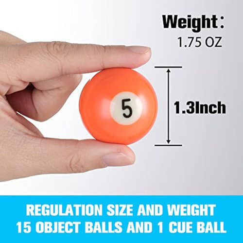 HMQQ Regulation Size Billiard Ball Set 1