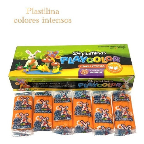 Genérica Caja Plastilina Color A Elección X24 Unidades 7