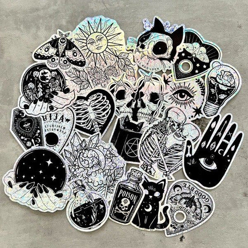 Calcos Stickers Vinilo Termo - Holografica Glitter Esoterica 1