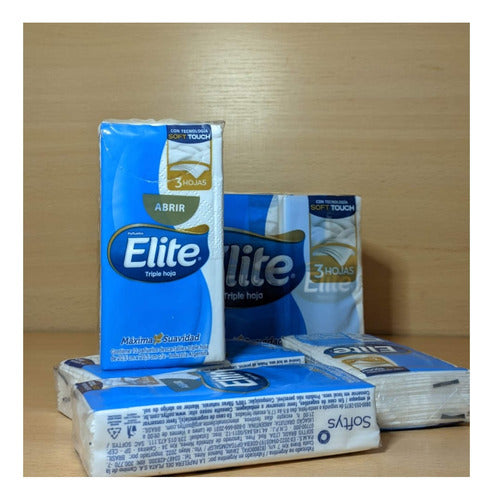 Elite Disposable Pocket Tissues Triple Ply 6 Packs 10 Units 3