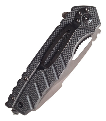 MASV Tactical Folding Knife Retractable Stainless Steel Clip 3