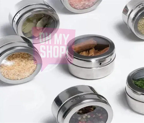 Set of 2 Magnetic Spice Jars with Visor Base 3