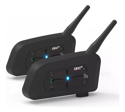 Ejeas Intercomunicador V7 Bluetooth Moto Original !! Kit X2u 0