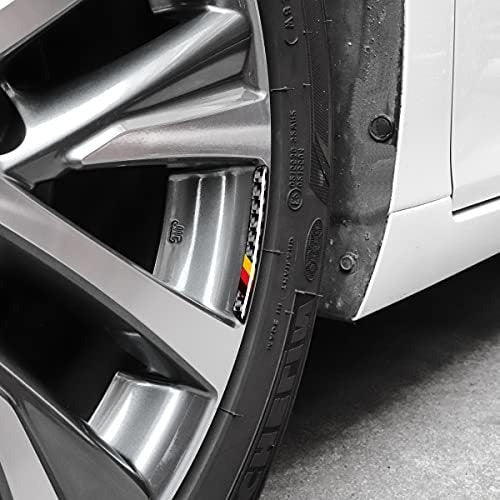 Muekzru Universal Wheel Stickers Tricolor 3D (4 Pack) 4