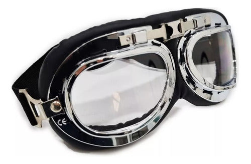 Punto Extremo Retro Black Goggles with Silver Details 2