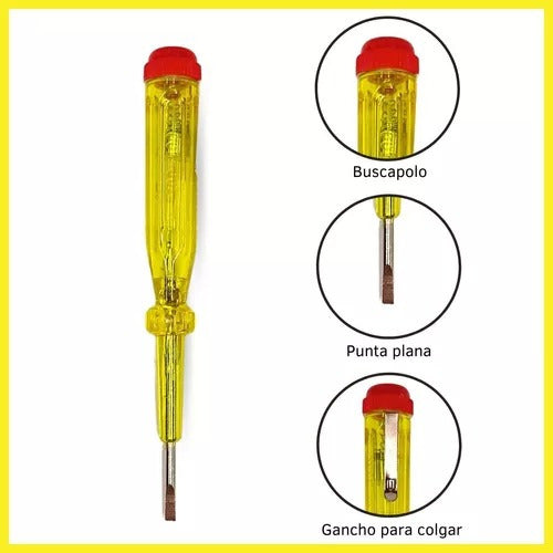 Buscapolo Destornillador Detector De Tensión Luz Profesional 1