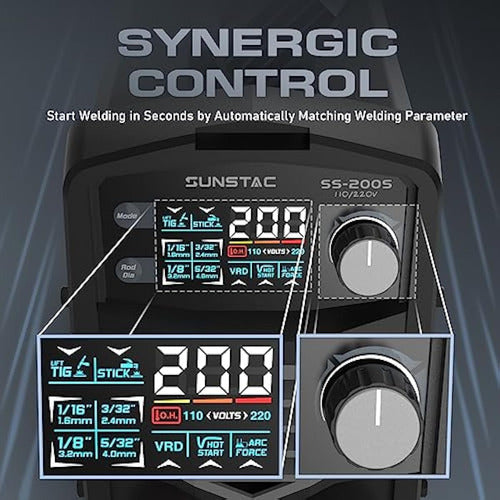 Sunstac Soldador De Palo 200a Arc/lift Tig Máquina 2