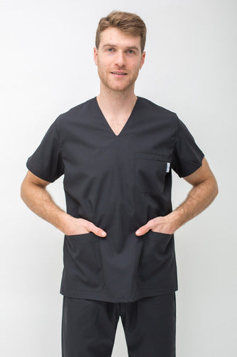 Suedy Medical Uniform V-Neck Set in Arciel Fabric 154