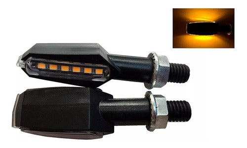 Universal LED Amber Turn Signal Lights Set for Motorcycles 0