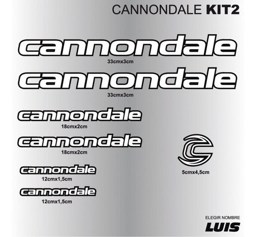 Lookme Design Juego Calcos Cannondale Kit 2 0