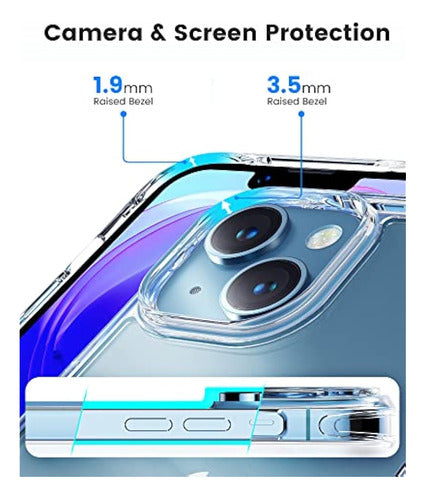 Mkeke Designed for iPhone 14 Plus Clear Case, [No Yellowing] [Military Grade Protection] Shockproof 2