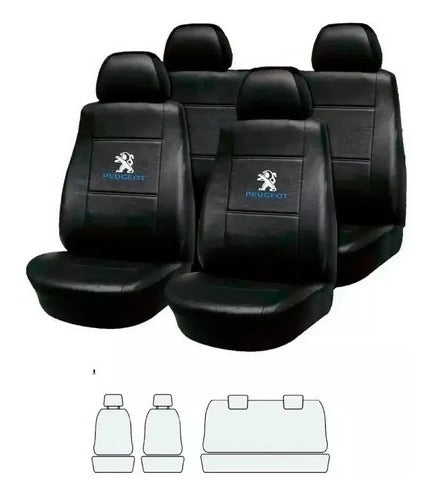 Super Promo! Silicone Seat Cover and Steering Wheel Cover Set for Peugeot 206 207 106 3