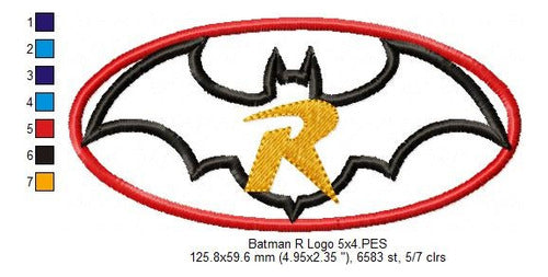 Elma Matrizes Matriz Para Bordados Maquina Batman Y Robin Logo 4233 4