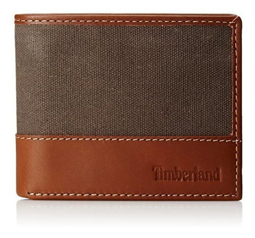 Timberland Mens Baseline Canvas Wallet with Extraib Passport 0