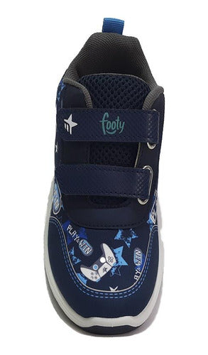 Footy Kids Sneakers - Injected Footwear Blue and White 3