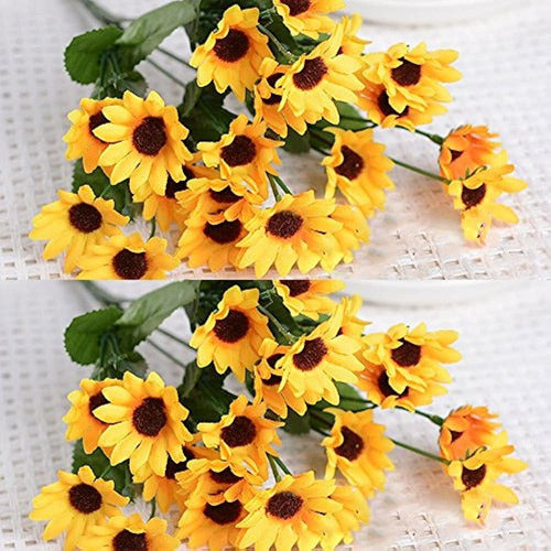 Artfen Artificial Sunflower 2 Bunches Fake Flower Arrangement 1