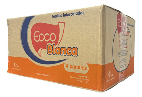 Toalla Papel Intercalada Blanca Ecco X2500 U 1