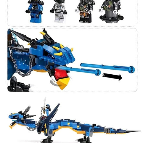 Blocos Tipo Ninjago Dragão De Tempestade 493 Peças 4