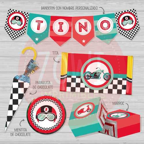 Printable Kit Motos - Imprimibles Zowi 3