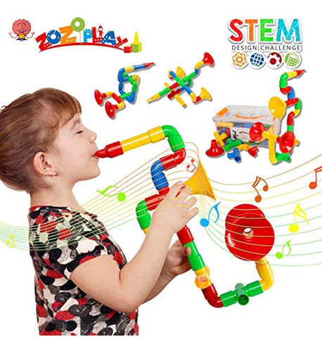 Zozoplay STEM Toys Candados Para Tubos 72 Piezas Tubulares Y 0