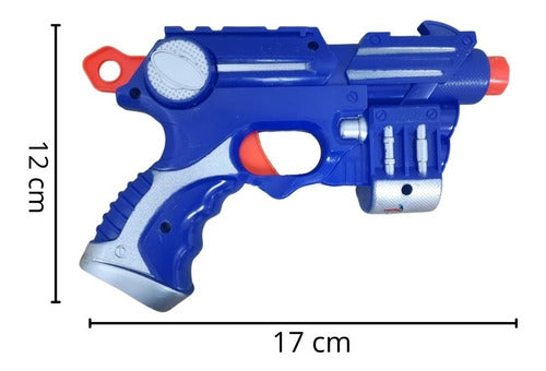 2 Pistola Lança Atira Dardos 6 Balas De Espuma Com Alvo 1