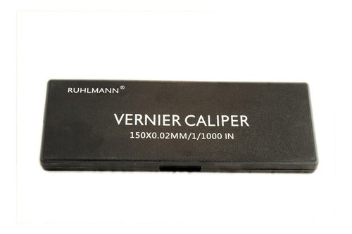 Calibre Metalico 150mm Caja Plastica Pie De Rey Ruhlmann 1