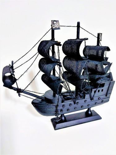 Barco Pirata Navio Pirata 24x23x5cm Riqueza De Detalhes 3