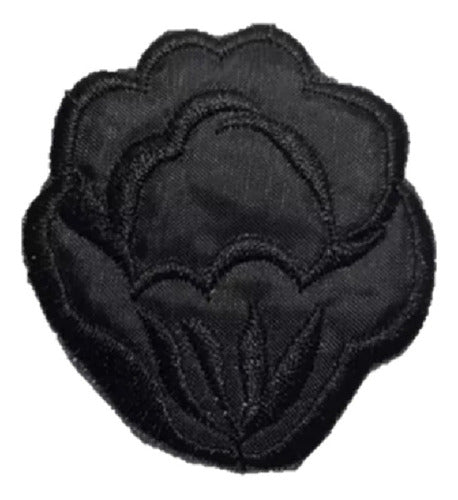 Parche Aplique Bordado Salva Prendas Pimpollo Negro 5,5cm X1 0