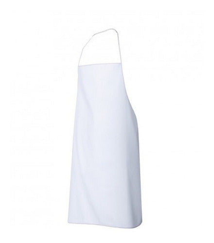 Bil-Vex 10u. PVC Bib Apron White with Abdominal Reinforcement 0.9m X 1.2m 7