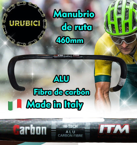 Manubrio De Ruta Alu-fibra De Carbon Made In Italy.itm.46cm. 2