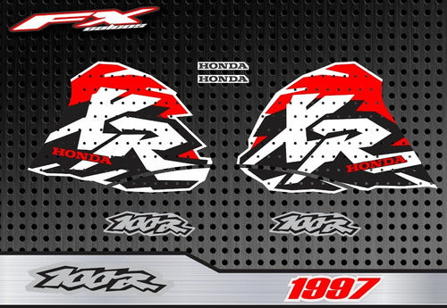 Honda XR 100 Original Decals 1993 to 1998 FX Calcos 4