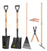 Tramontina Gardening Tool Combo Kit: Shovel, Hedge Trimmer, Pruning Shears, Rake & Leaf Sweeper 0