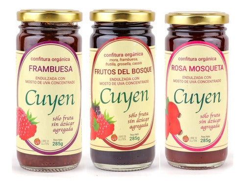 Cuyen Organic Jam Gluten-Free Sugar-Free 285g Pack X 3 U 0