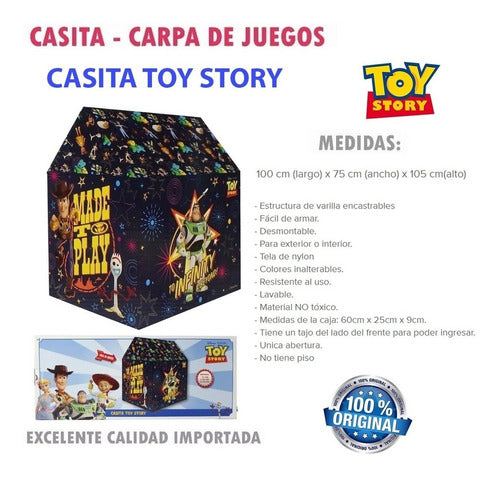Toy Story Tent House Easy to Assemble 70x90x102 cm - Official Disney License 1
