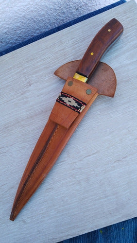 Handmade Full Tang Camper Knife with Carob Wood Handles 3