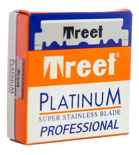 Treet Platinum Hojas Afeitar Para Navaja Barbería X100 2