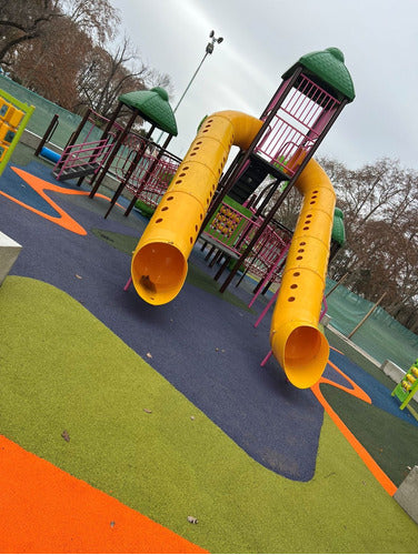 LSINDUSTRIAS Continuous Rubber Flooring In Situ for Playgrounds, Schools, Gyms 0