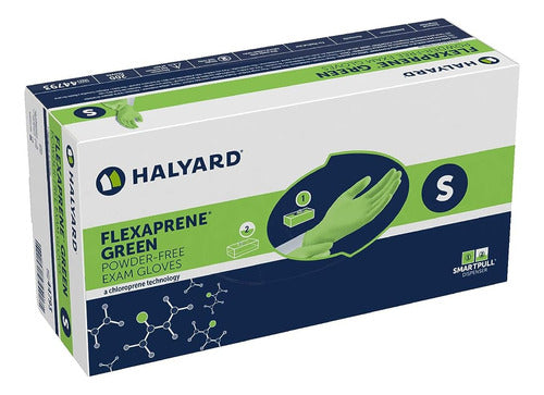 Halyard Green Exam Gloves Flexaprene Technology 1