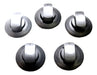 Set of 5 Knobs for Longvie 2009 Matte Gray Kitchen 6mm 0