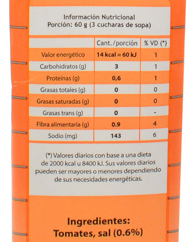 Pulpa De Tomate Concentrada Gourmet Sin Azúcar 1.020 Grs. 1