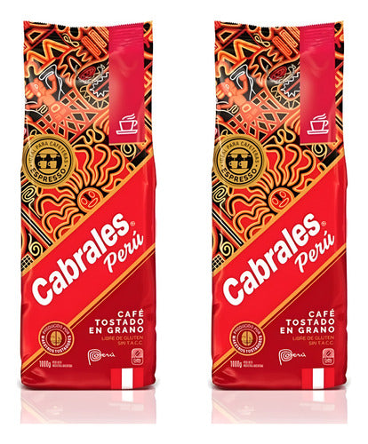 Cabrales Combo Café Granos Tostado Perú Arabica 2kg S/TACC 0