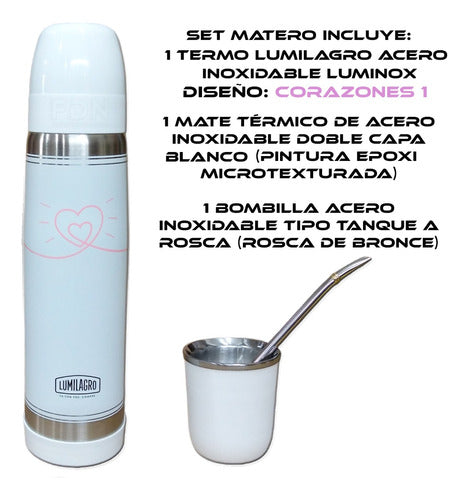 Lumilagro Thermos Inox. C1 + Mate B + Straw 340 - Fdn 1