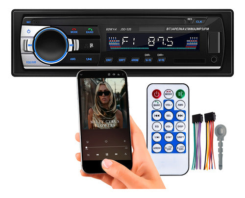 Car Stereo Bluetooth MP3 USB FM LCD Screen 0