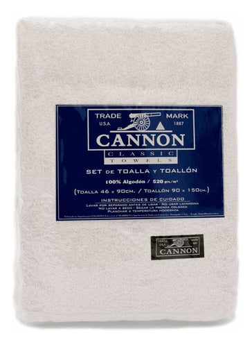 Cannon 100% Cotton 520 Gms Towel and Bath Sheet Set 2