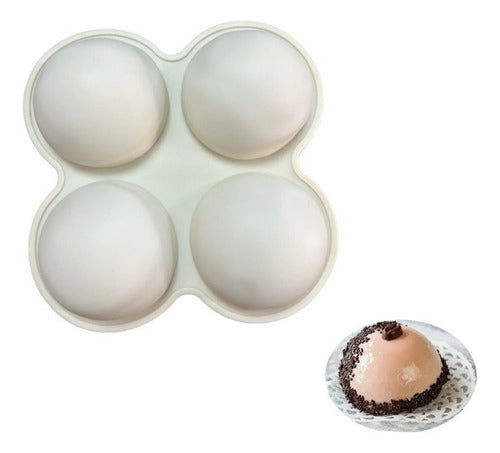 Mamme Mart Silicone Semi-Sphere Mold for Chocolate, Soap, and Candles 0