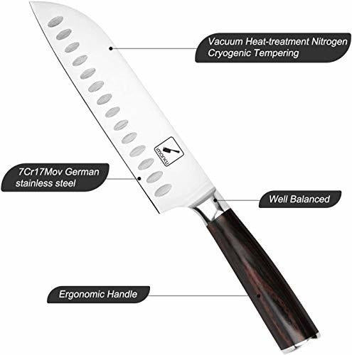 Cuchillo Santoku Cocina Profesional 18cm Acero Inoxidable 1